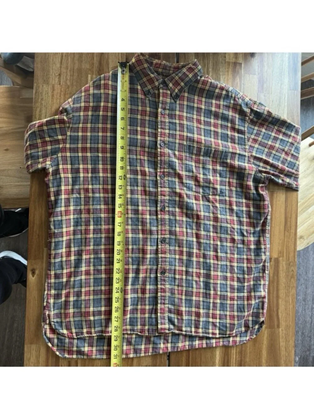 VTG J Crew Long Sleeve Shirt Mens Sz Large Oarsman Plaid Button Down 100% Cotton